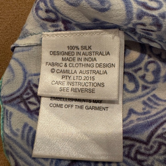 Camilla Wide Leg Sultans Gate Silk Pants - Size Small - Picture 10 of 14